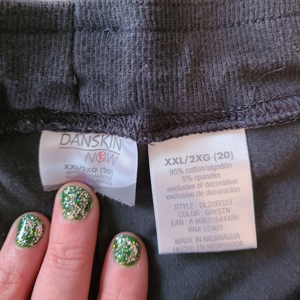 Danskin 2X Long Yoga Shorts - gray